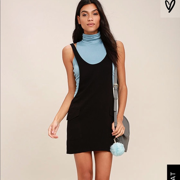 Lulus Dresses & Skirts - Lulu’s Overall Pinafore Black Dress